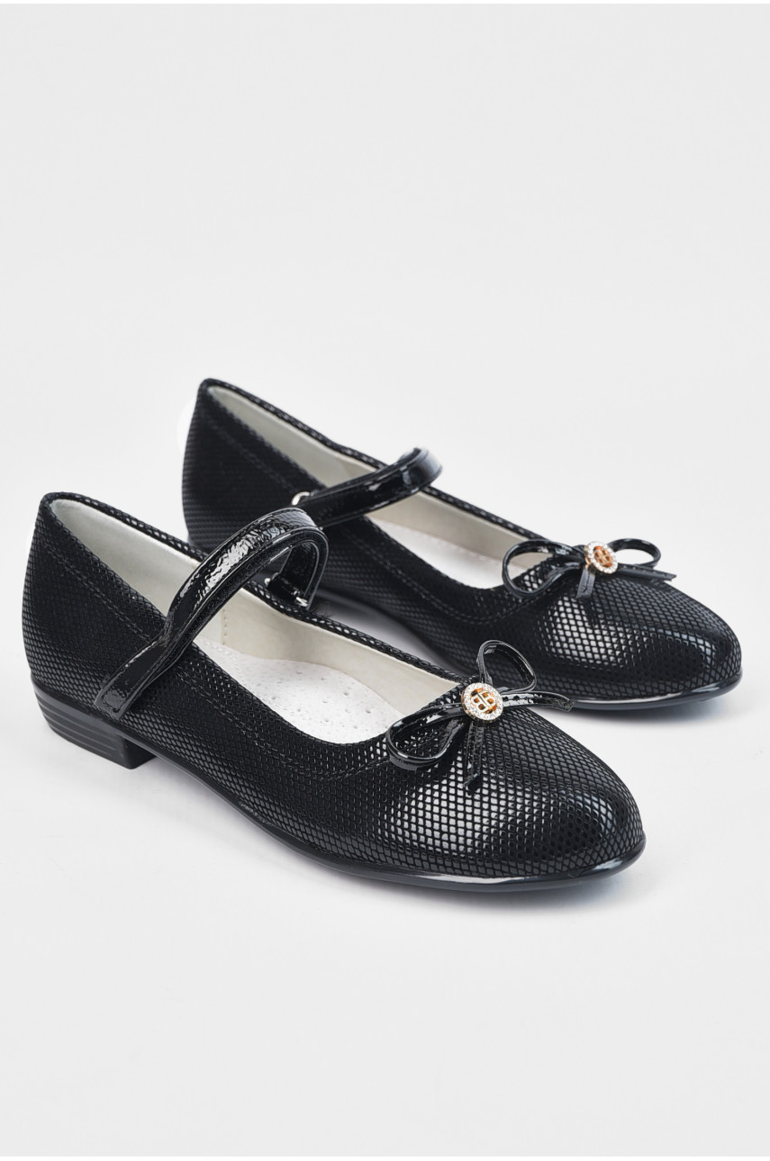 Туфлі для дівчинки чорного кольору на ліпучці 1962872 194958