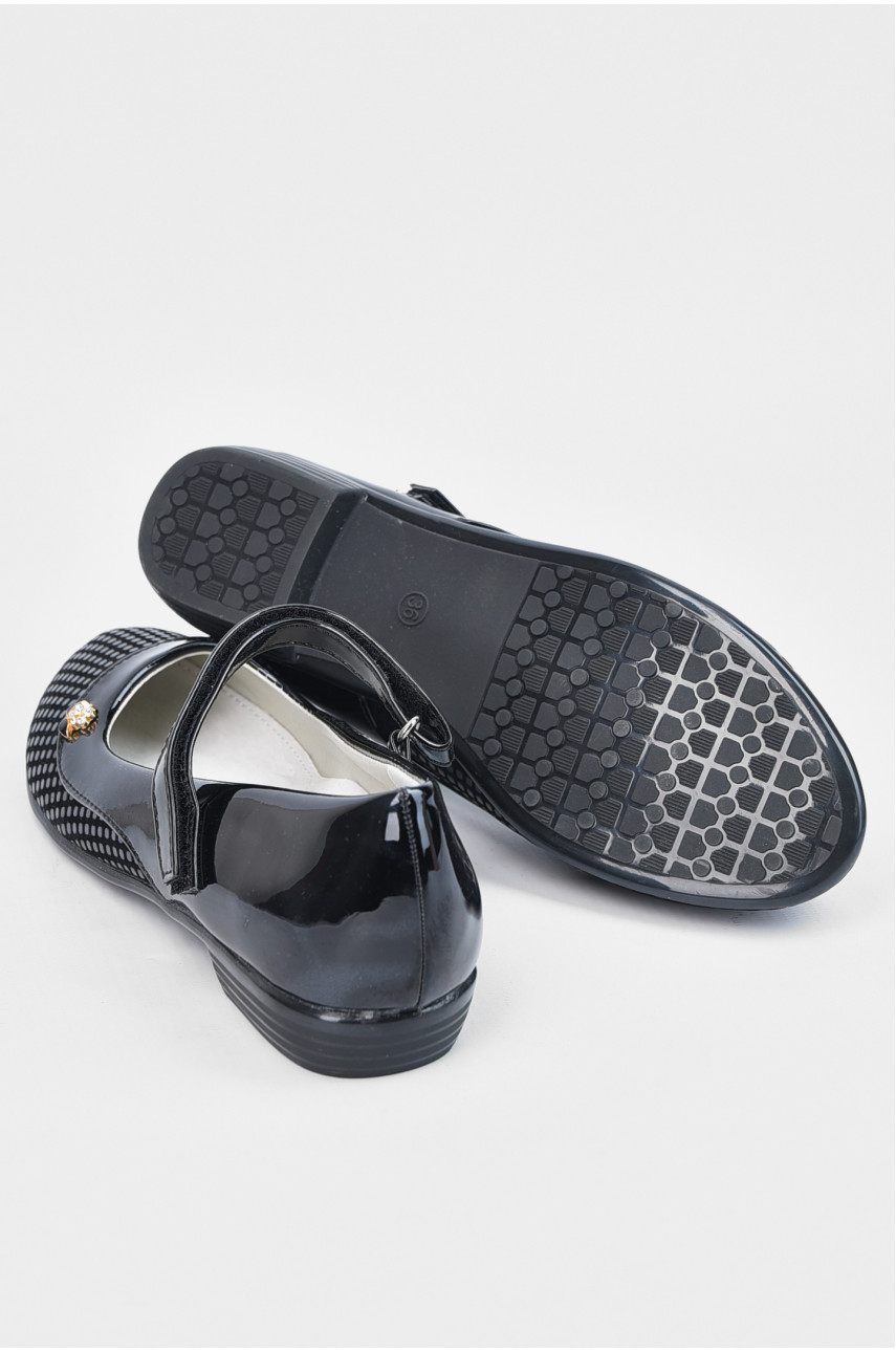 Туфли для девочки черного цвета на липучке 1962870 194959 Туфли для девочки черного цвета на липучке 1962870 194959