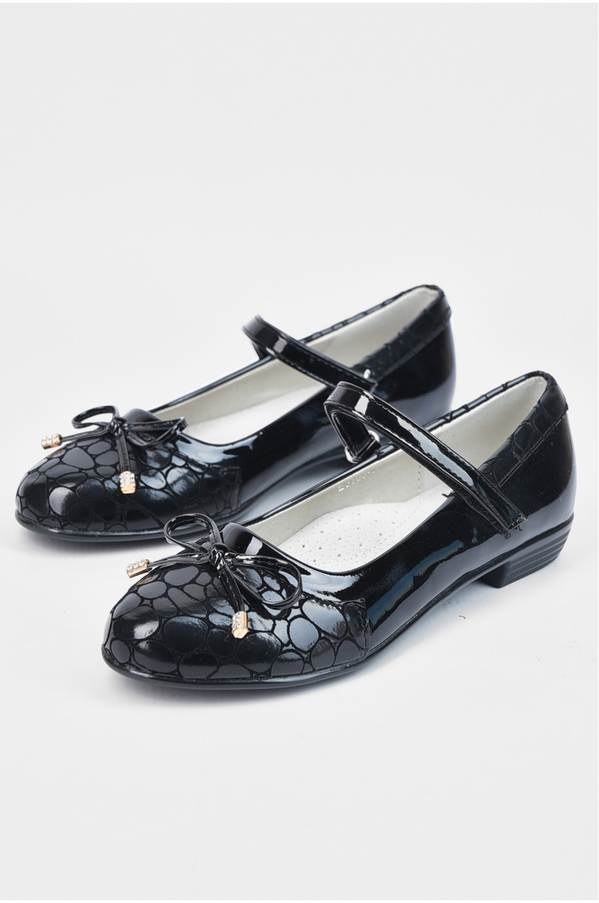 Туфлі для дівчинки чорного кольору на ліпучці 1962868 194969