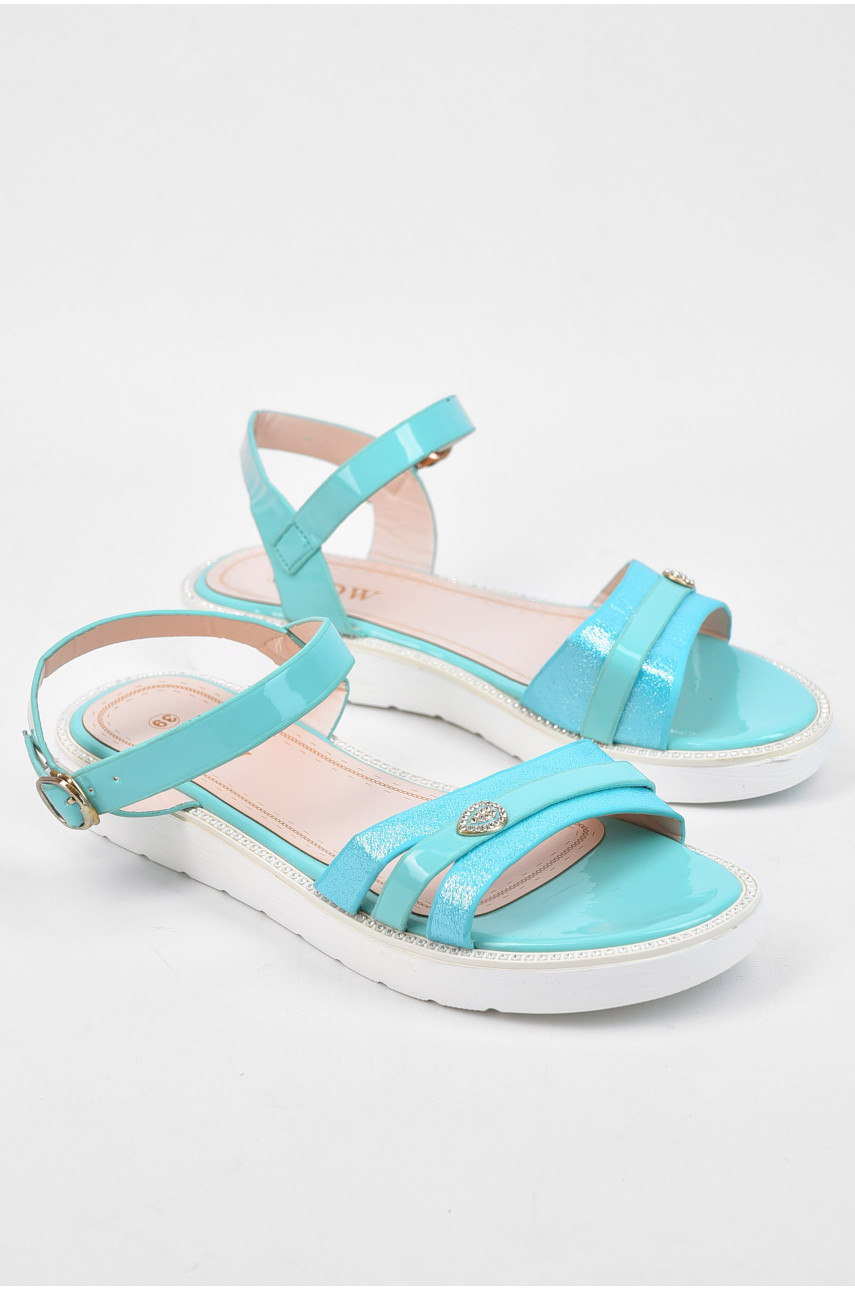 Босоножки женские бирюзового цвета 18-50829 194971 Босоножки женские бирюзового цвета 18-50829 194971