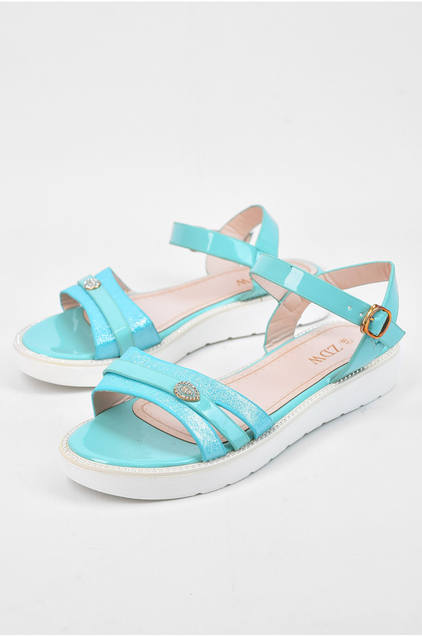 Босоножки женские бирюзового цвета 18-50829 194971 Босоножки женские бирюзового цвета 18-50829 194971