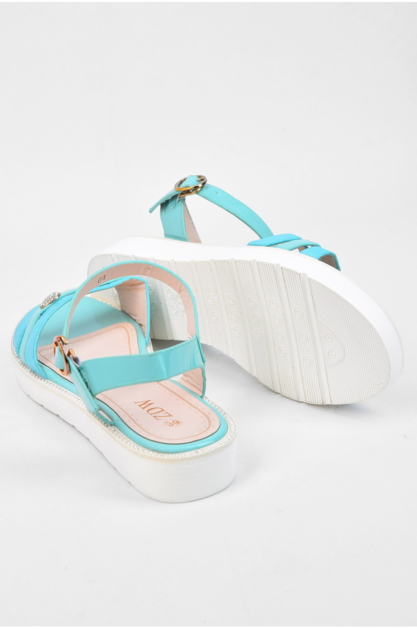 Босоножки женские бирюзового цвета 18-50829 194971 Босоножки женские бирюзового цвета 18-50829 194971