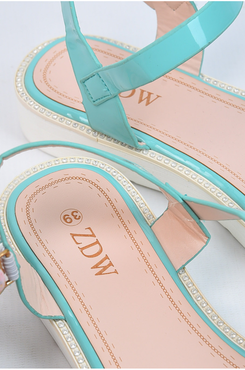 Босоножки женские бирюзового цвета 18-50829 194971 Босоножки женские бирюзового цвета 18-50829 194971