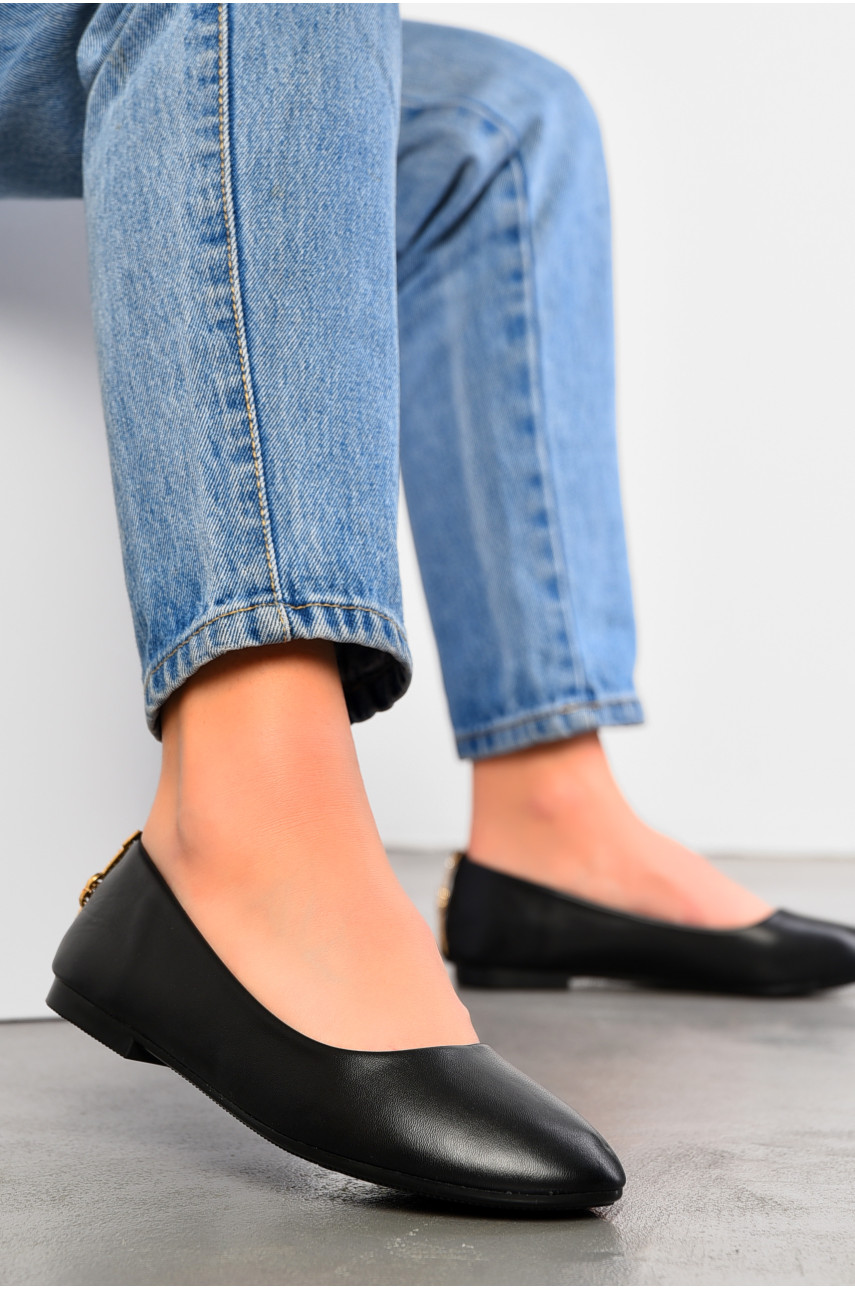 Балетки жіночі чорного кольору 18-56609 194992