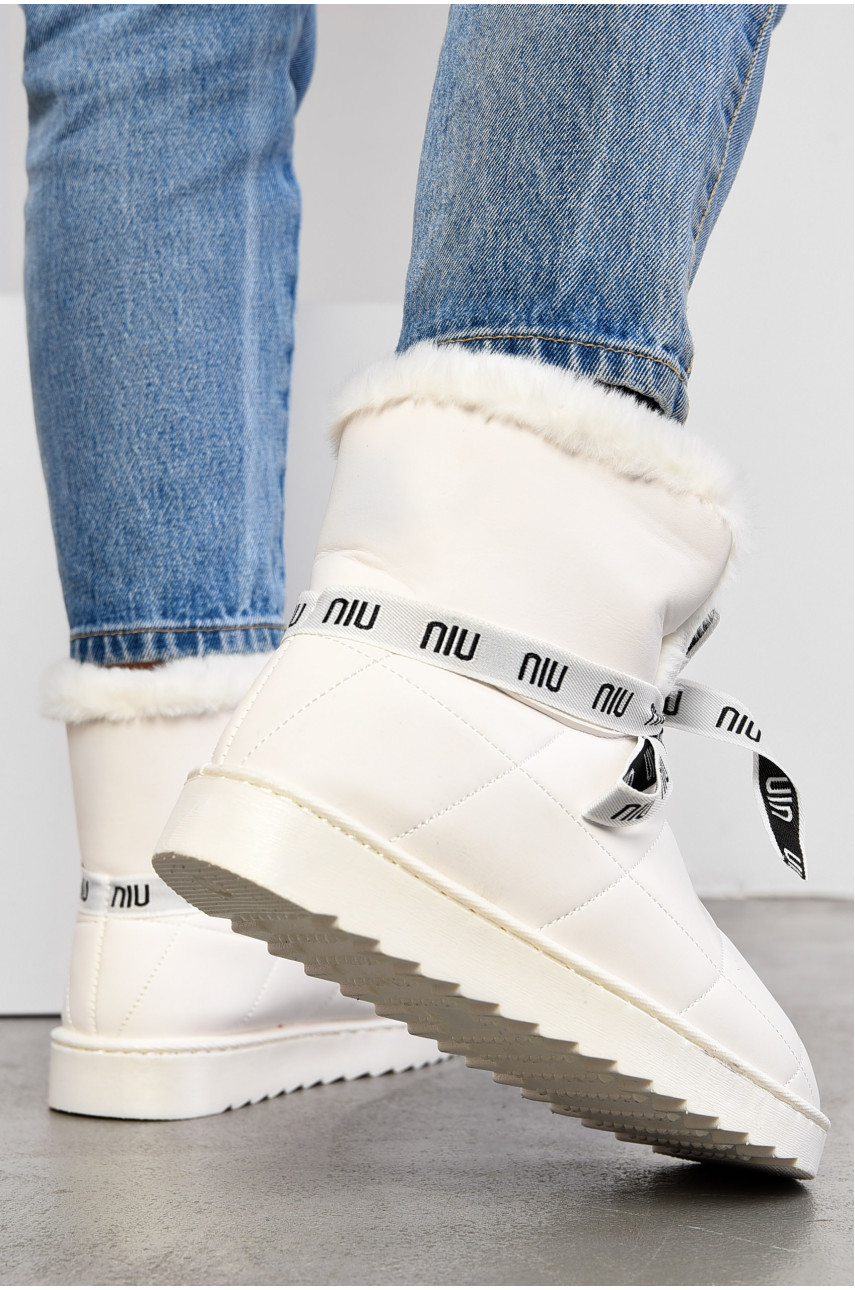 Уггі жіночі на хутрі білого кольору F112 195026