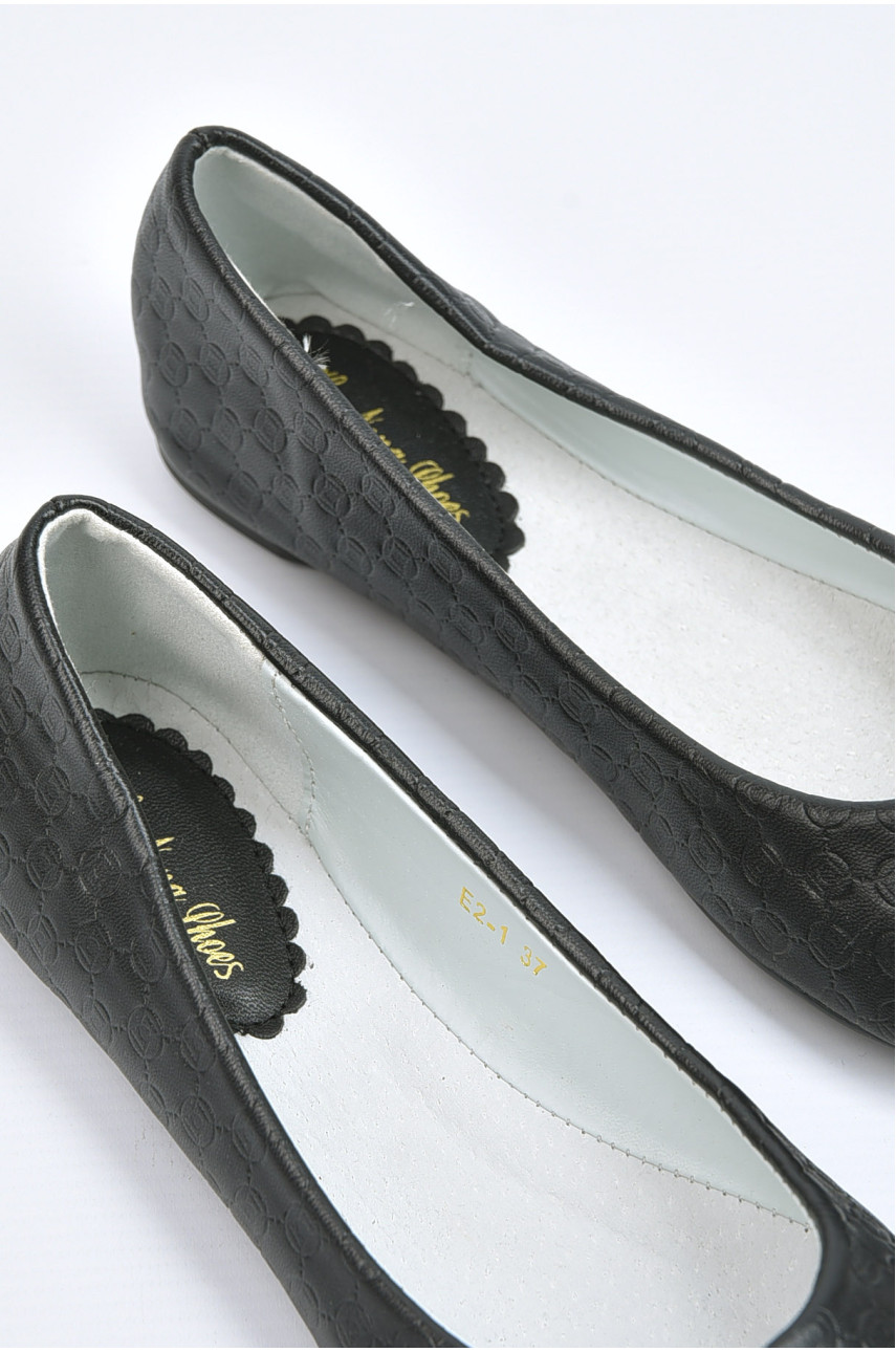 Балетки для девочки черного цвета 195042