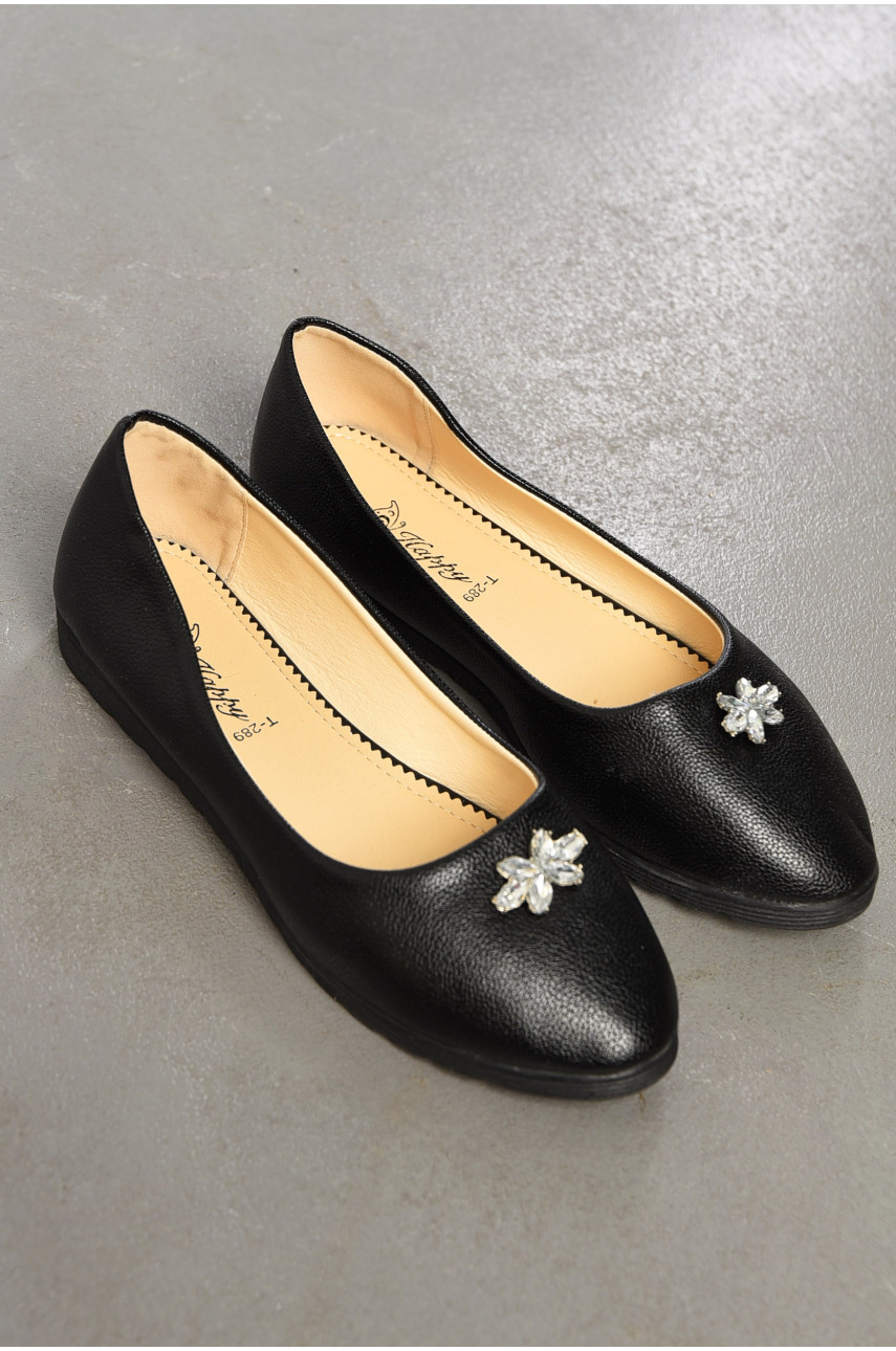 Балетки женские черного цвета 18-00204 195043