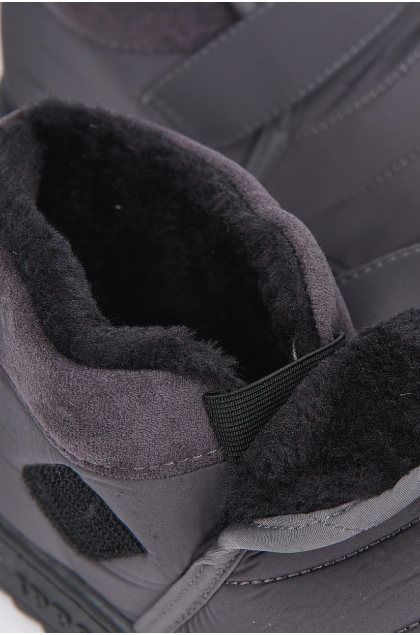Черевики чоловічі зимові на хутрі сірого кольору 2853-3 195046