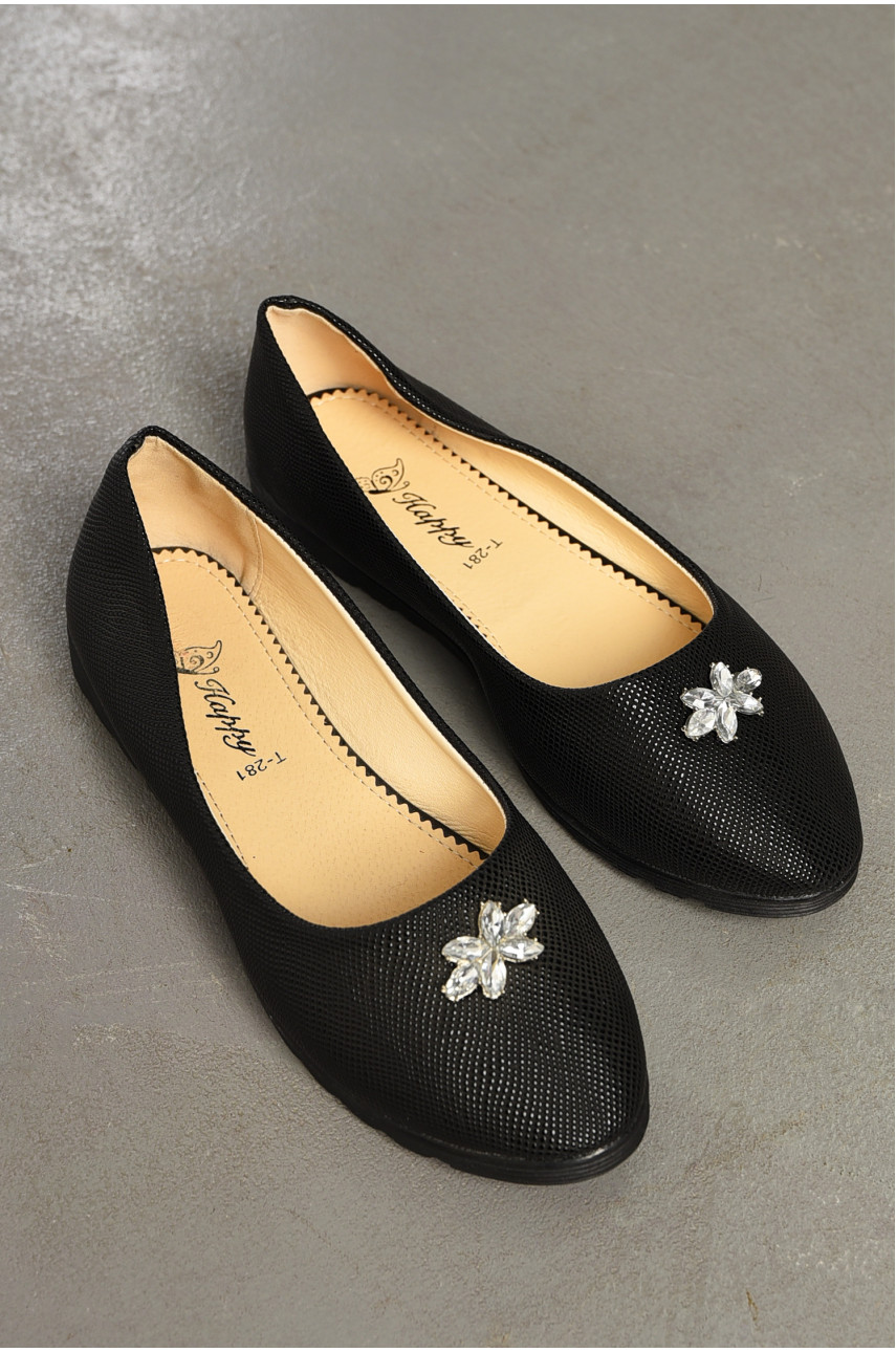 Балетки женские черного цвета 17-48245 195057 Балетки женские черного цвета 17-48245 195057