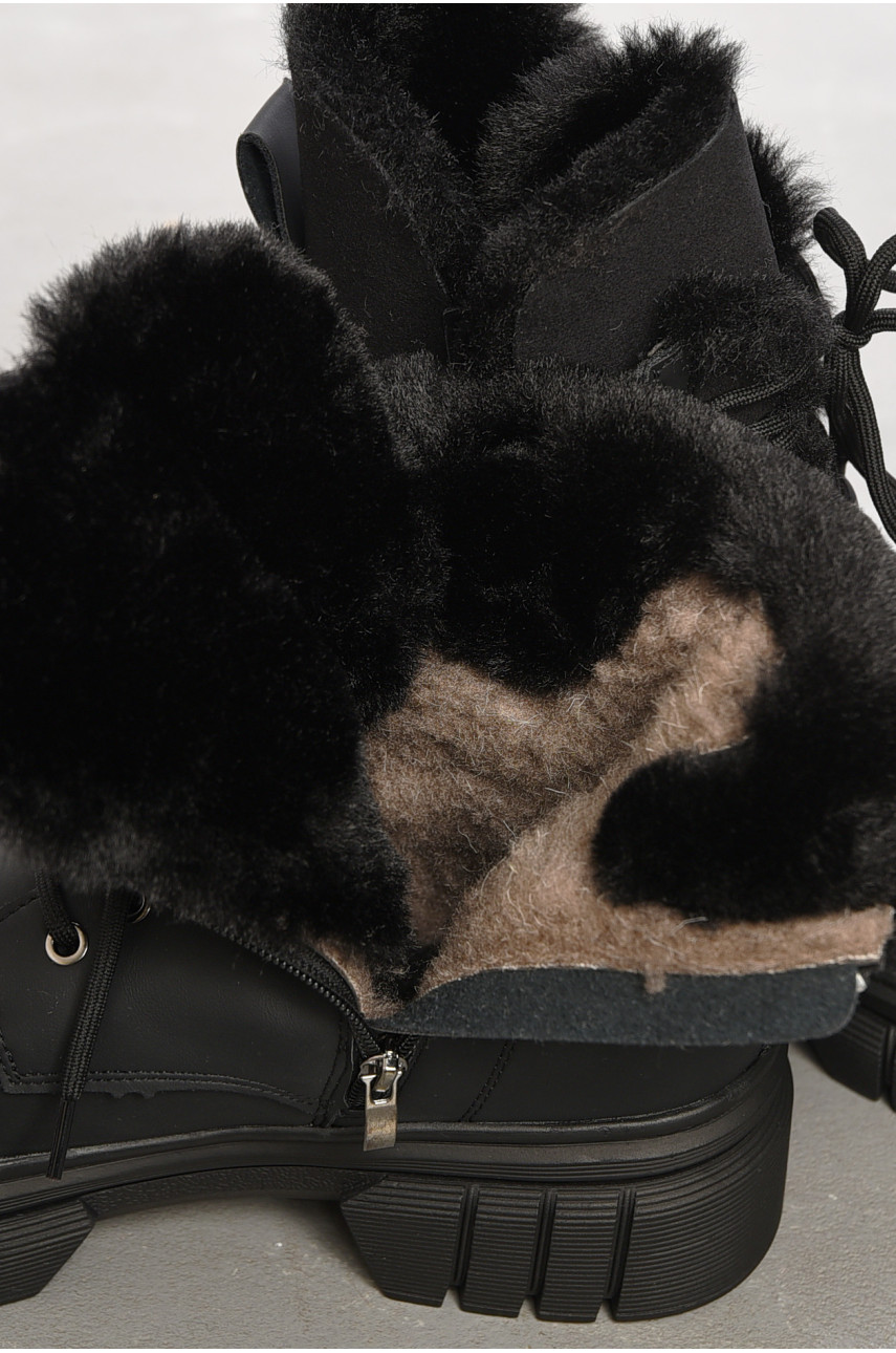 Ботинки женские зимние черного цвета на меху J600-1 195058 Ботинки женские зимние черного цвета на меху J600-1 195058