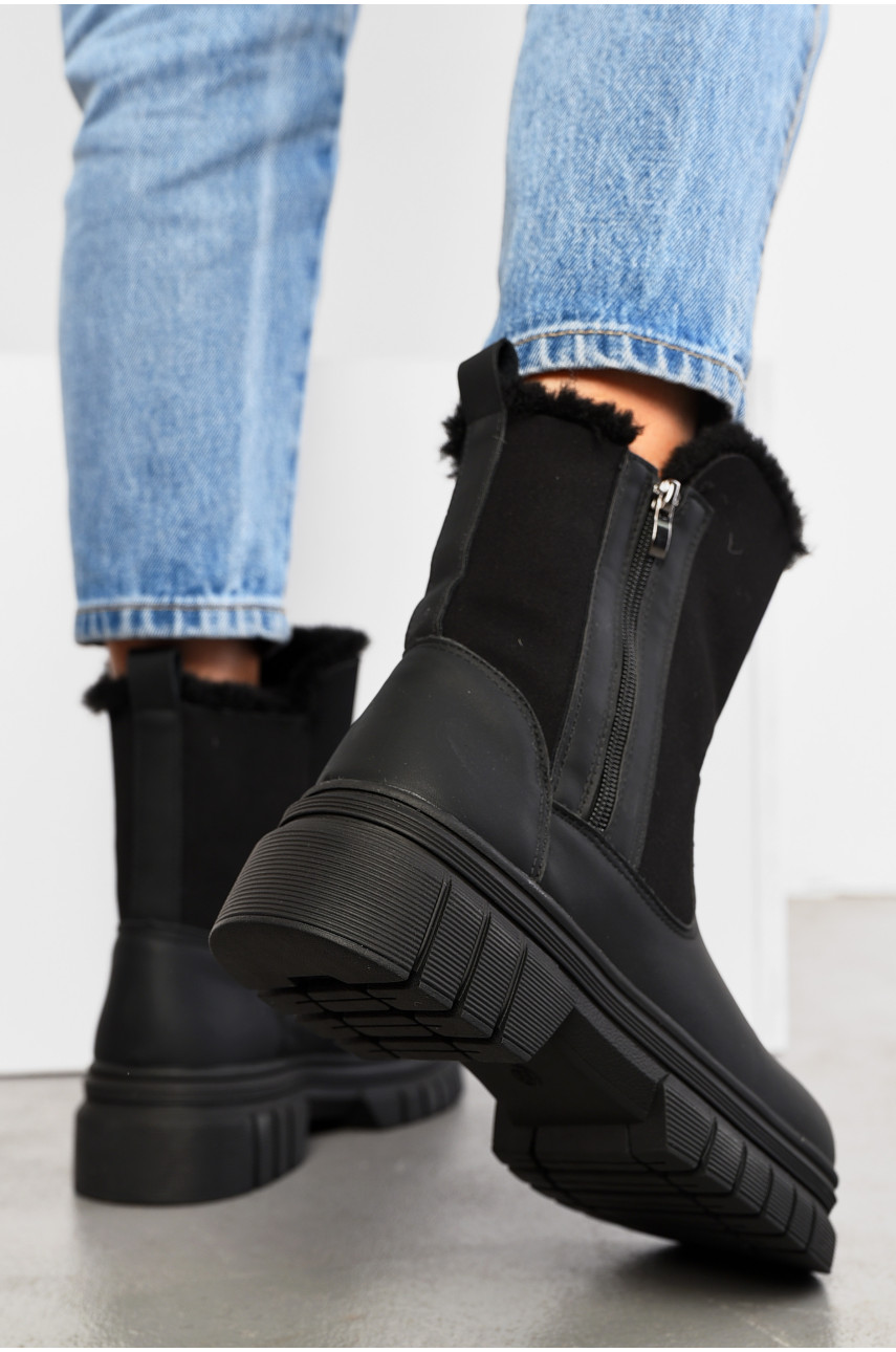 Ботинки женские зимние черного цвета на меху J501-1 195060 Ботинки женские зимние черного цвета на меху J501-1 195060
