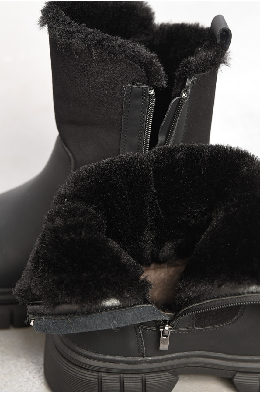 Ботинки женские зимние черного цвета на меху J501-1 195060 Ботинки женские зимние черного цвета на меху J501-1 195060