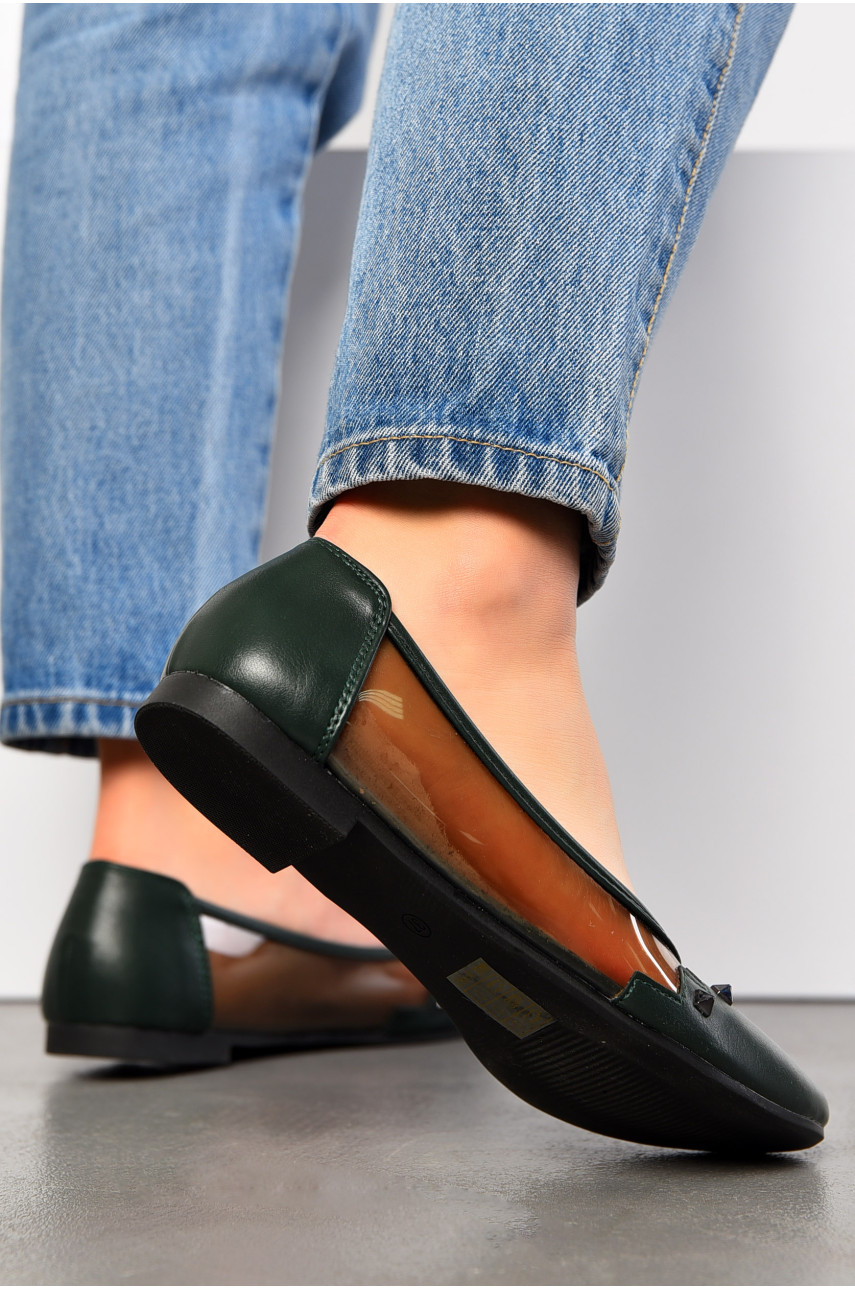 Балетки жіночі темно-зеленого кольору 19-56891 195068 Балетки жіночі темно-зеленого кольору 19-56891 195068