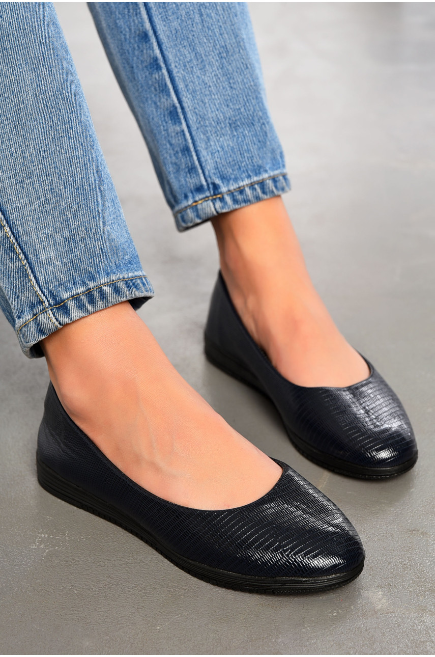Балетки жіночі темно-синього кольору 19-56891 195070 Балетки жіночі темно-синього кольору 19-56891 195070
