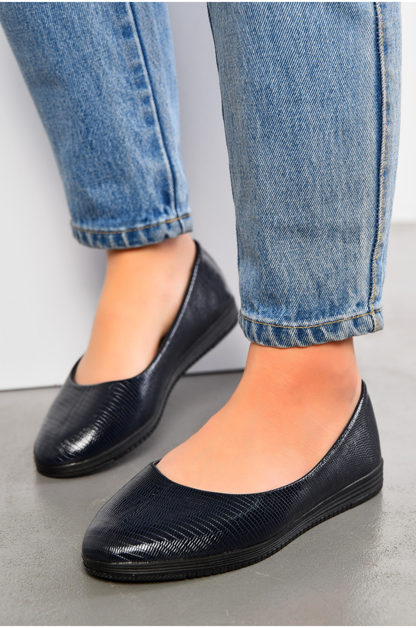 Балетки жіночі темно-синього кольору 19-56891 195070 Балетки жіночі темно-синього кольору 19-56891 195070
