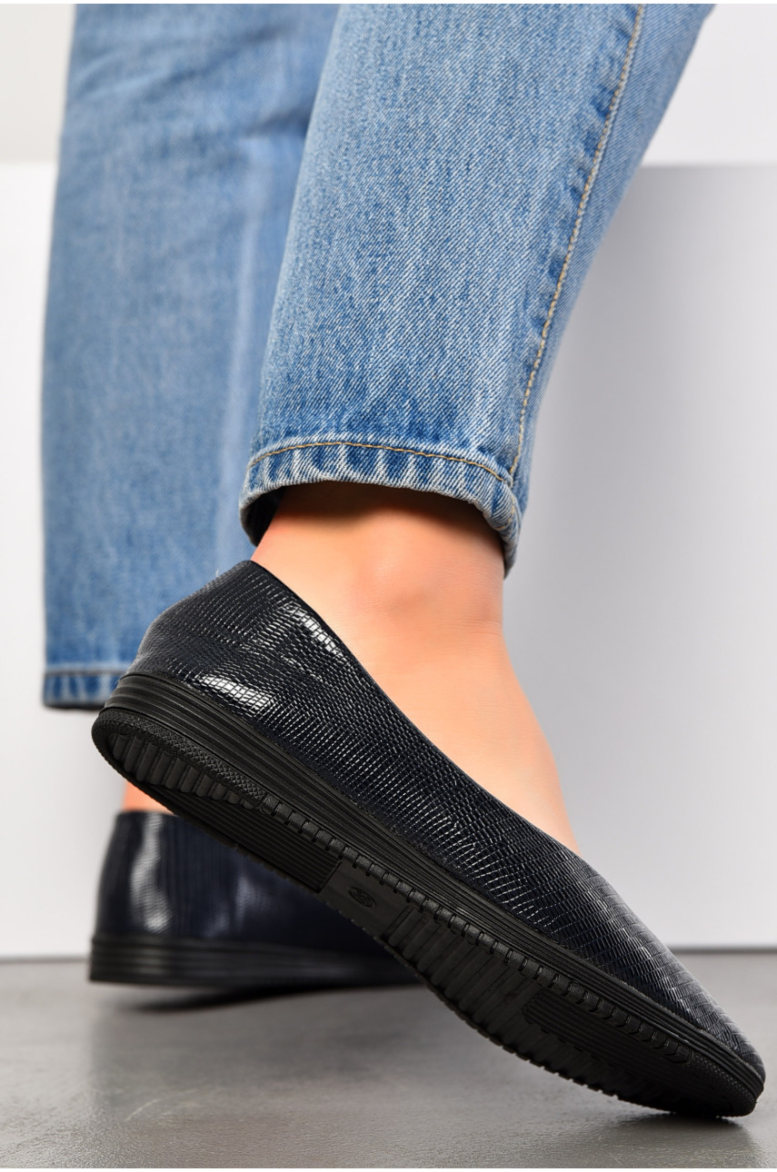 Балетки жіночі темно-синього кольору 19-56891 195070 Балетки жіночі темно-синього кольору 19-56891 195070