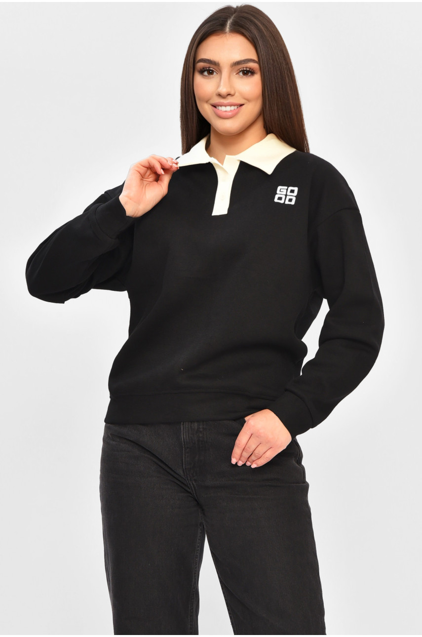 Світшот жіночий чорного кольору 1506 195071 Світшот жіночий чорного кольору 1506 195071