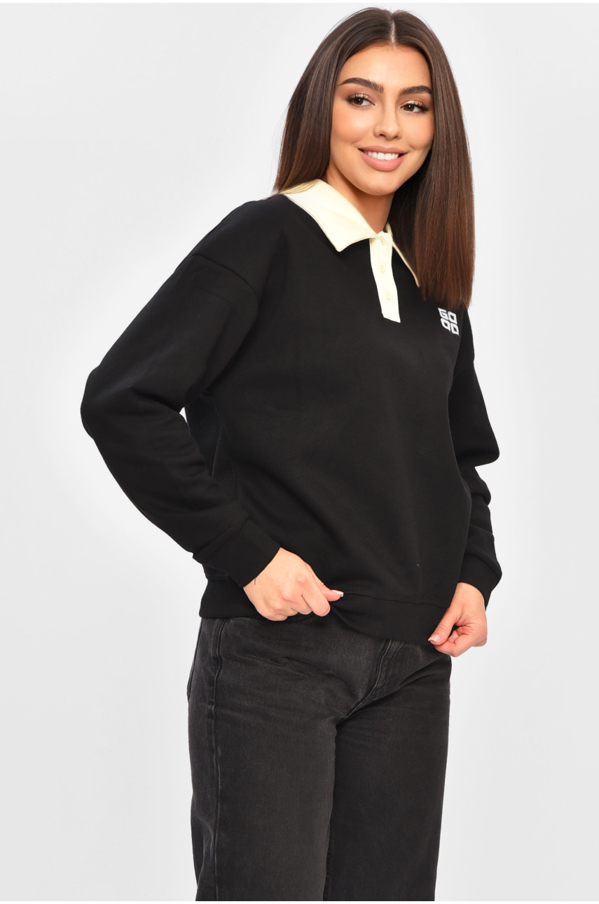 Світшот жіночий чорного кольору 1506 195071 Світшот жіночий чорного кольору 1506 195071