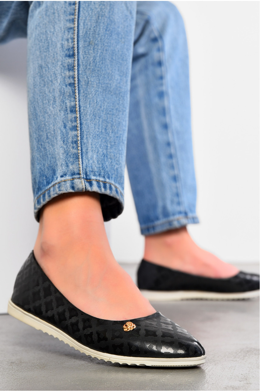 Балетки жіночі чорного кольору 19-63027 195072 Балетки жіночі чорного кольору 19-63027 195072