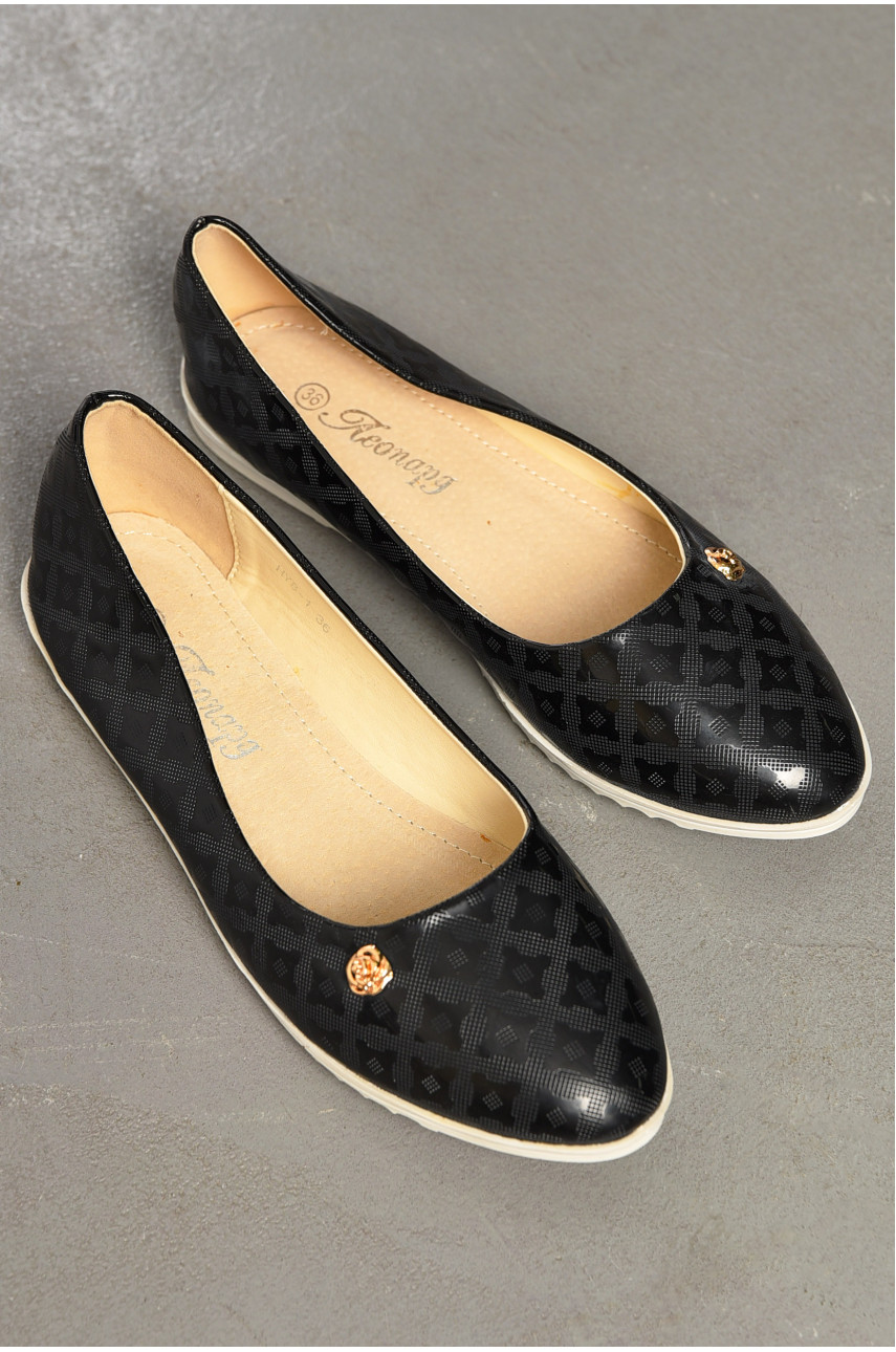 Балетки жіночі чорного кольору 19-63027 195072 Балетки жіночі чорного кольору 19-63027 195072