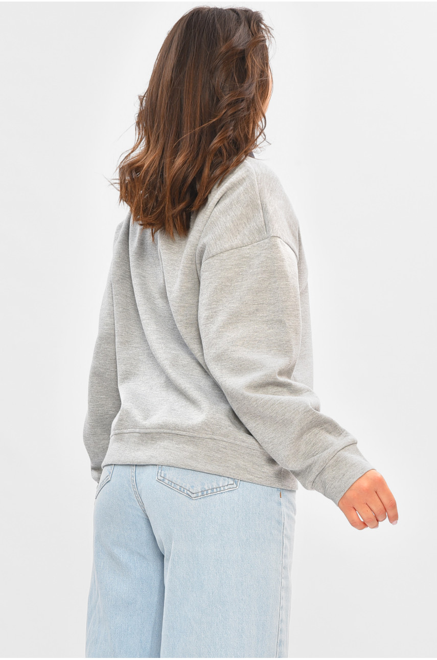 Світшот жіночий сірого кольору 1506 195075 Світшот жіночий сірого кольору 1506 195075