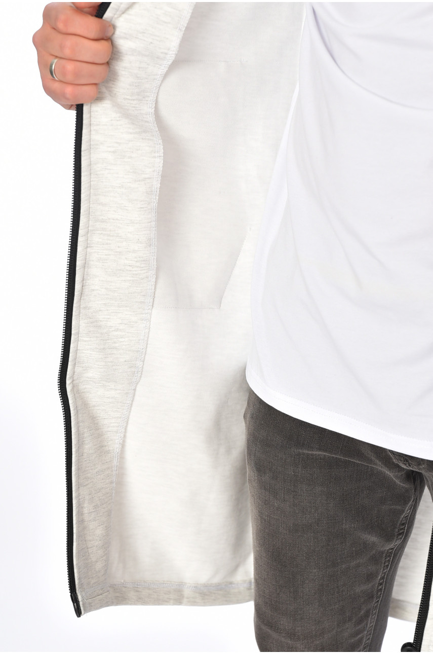 Кардиган чоловічий подовжений сірого кольору 4149 195076 Кардиган чоловічий подовжений сірого кольору 4149 195076