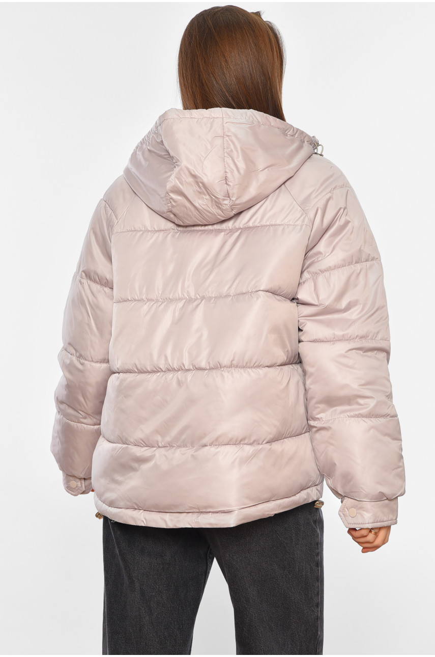 Куртка жіноча демісезонна бежевого кольору в-230 195090
