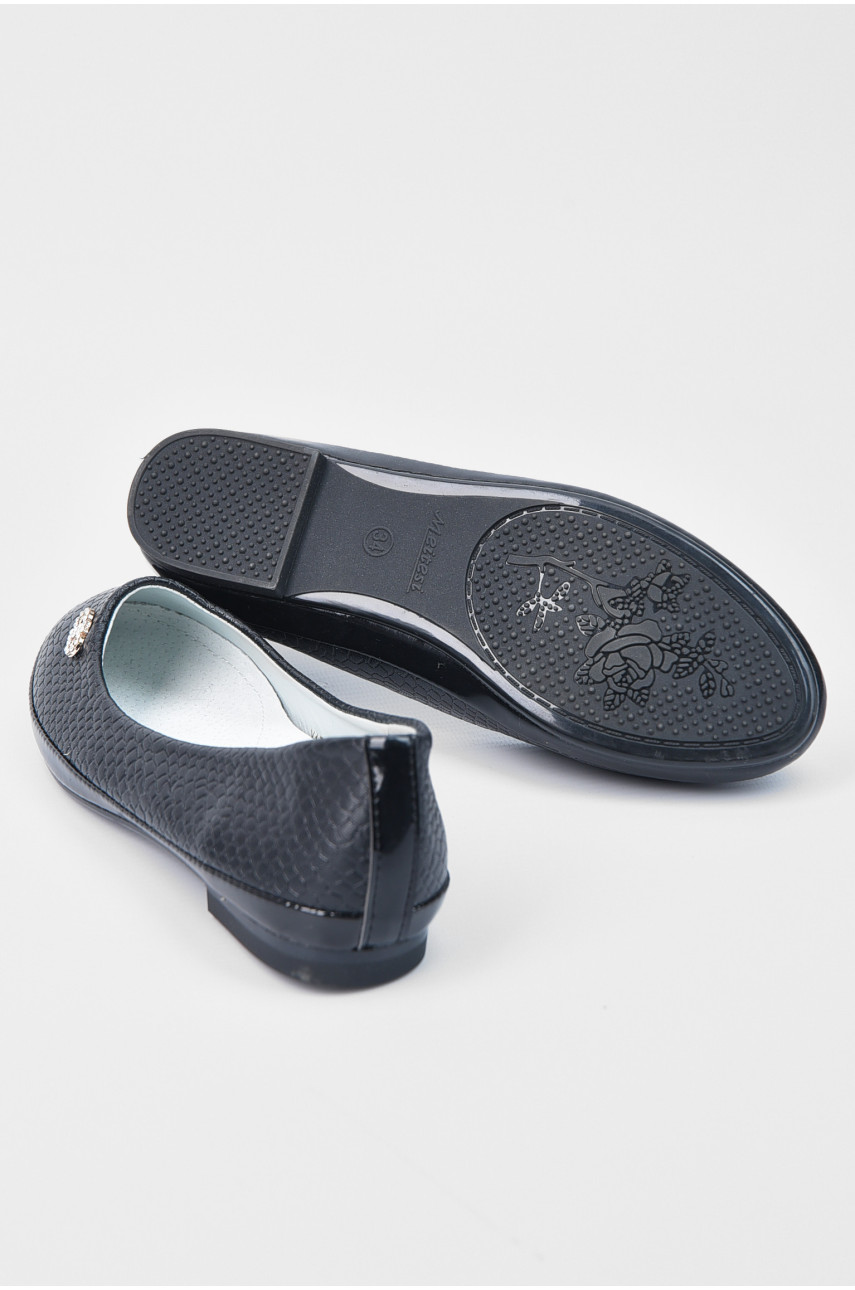 Балетки для девочки черного цвета 19-62926 195104