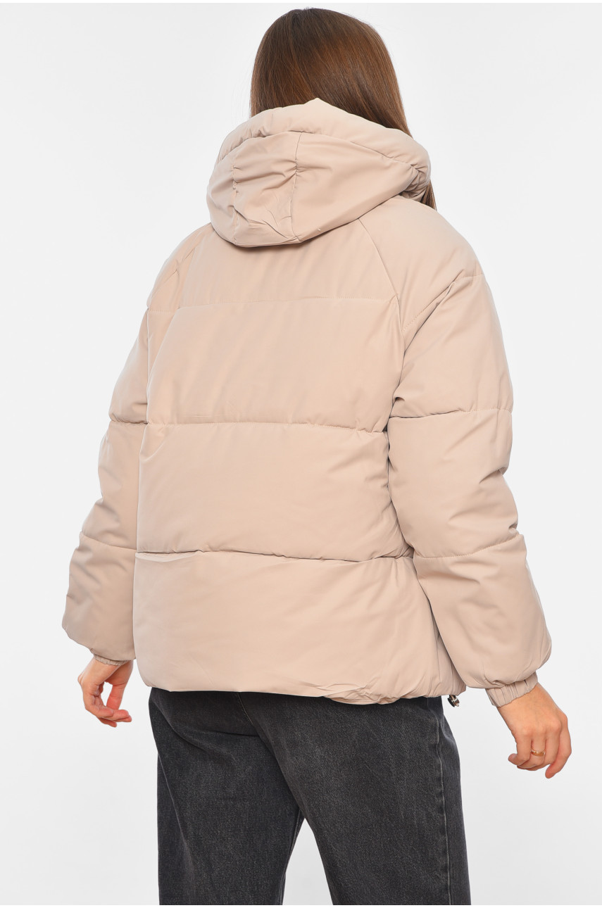 Куртка жіноча єврозима світло-бежевого кольору 8529 195113