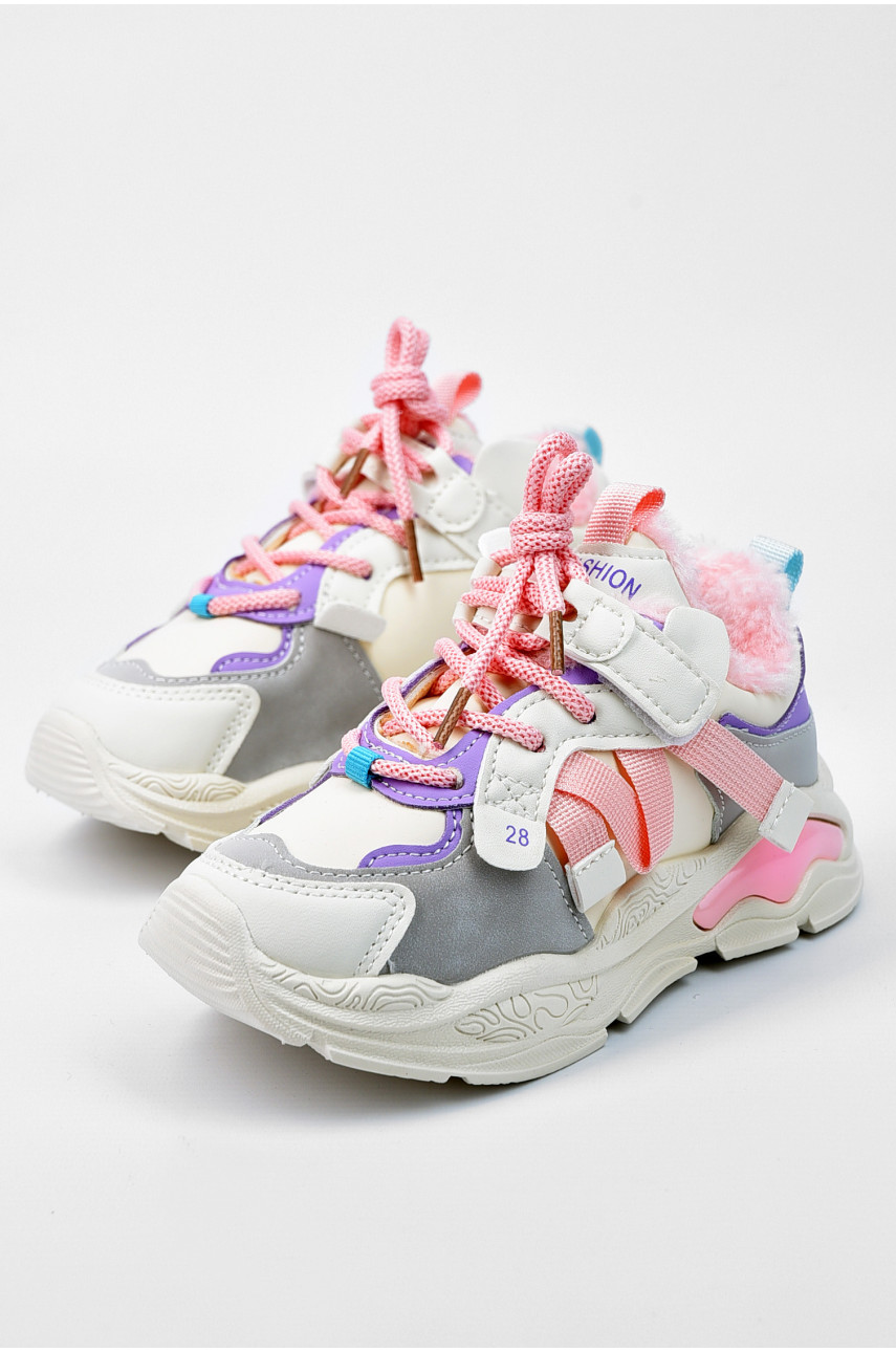 Кросівки дитячі на хутрі рожевого кольору L989-3 195118 Кросівки дитячі на хутрі рожевого кольору L989-3 195118