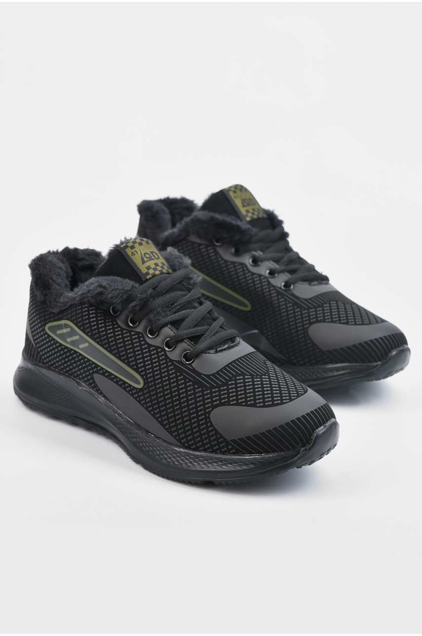 Кросівки чоловічі зимові чорного кольору 216-2 195129