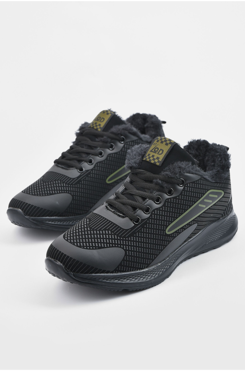 Кросівки чоловічі зимові чорного кольору 216-2 195129