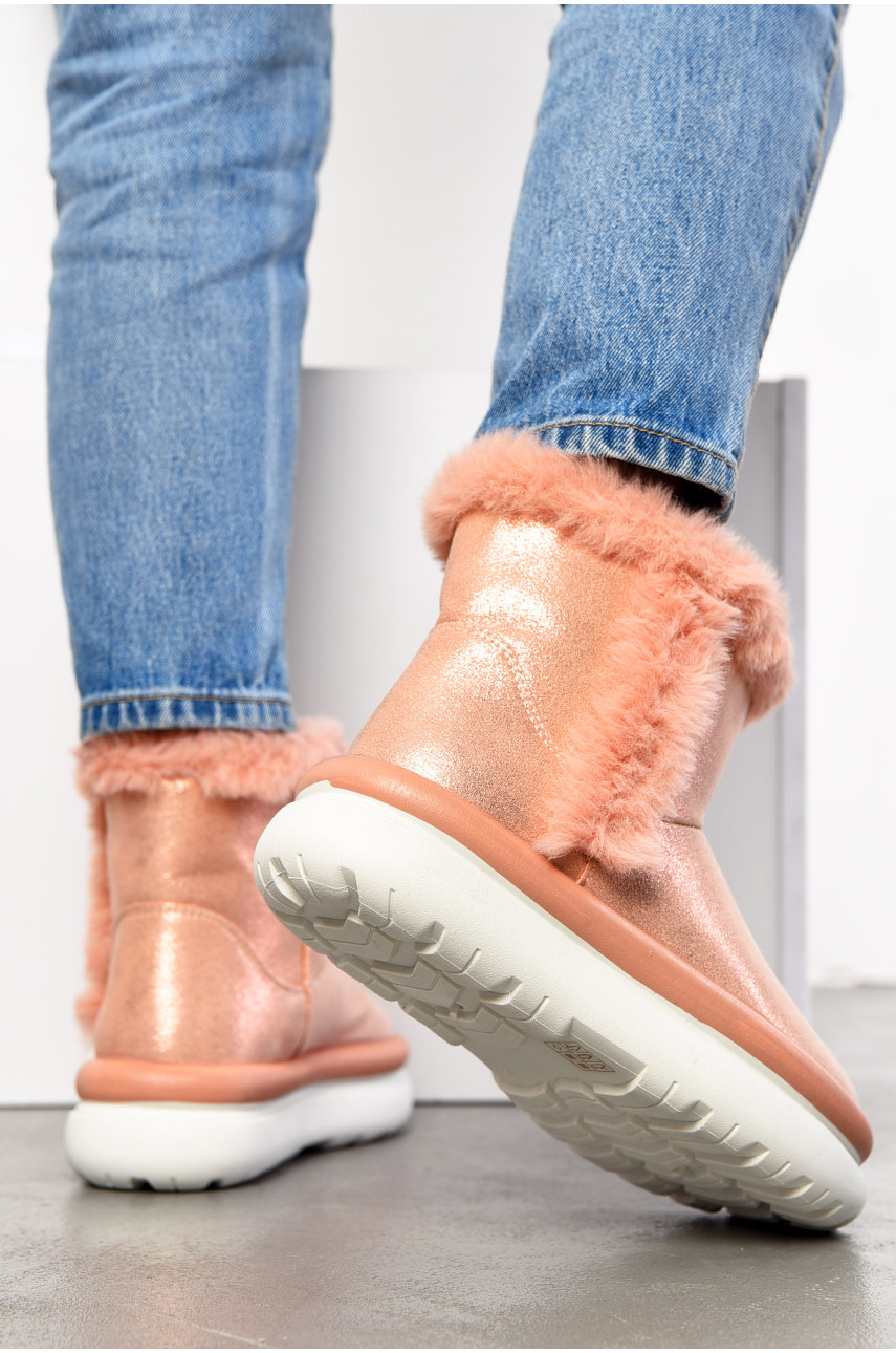 Уггі жіночі на хутрі рожевого кольору 2024-57-4 195164