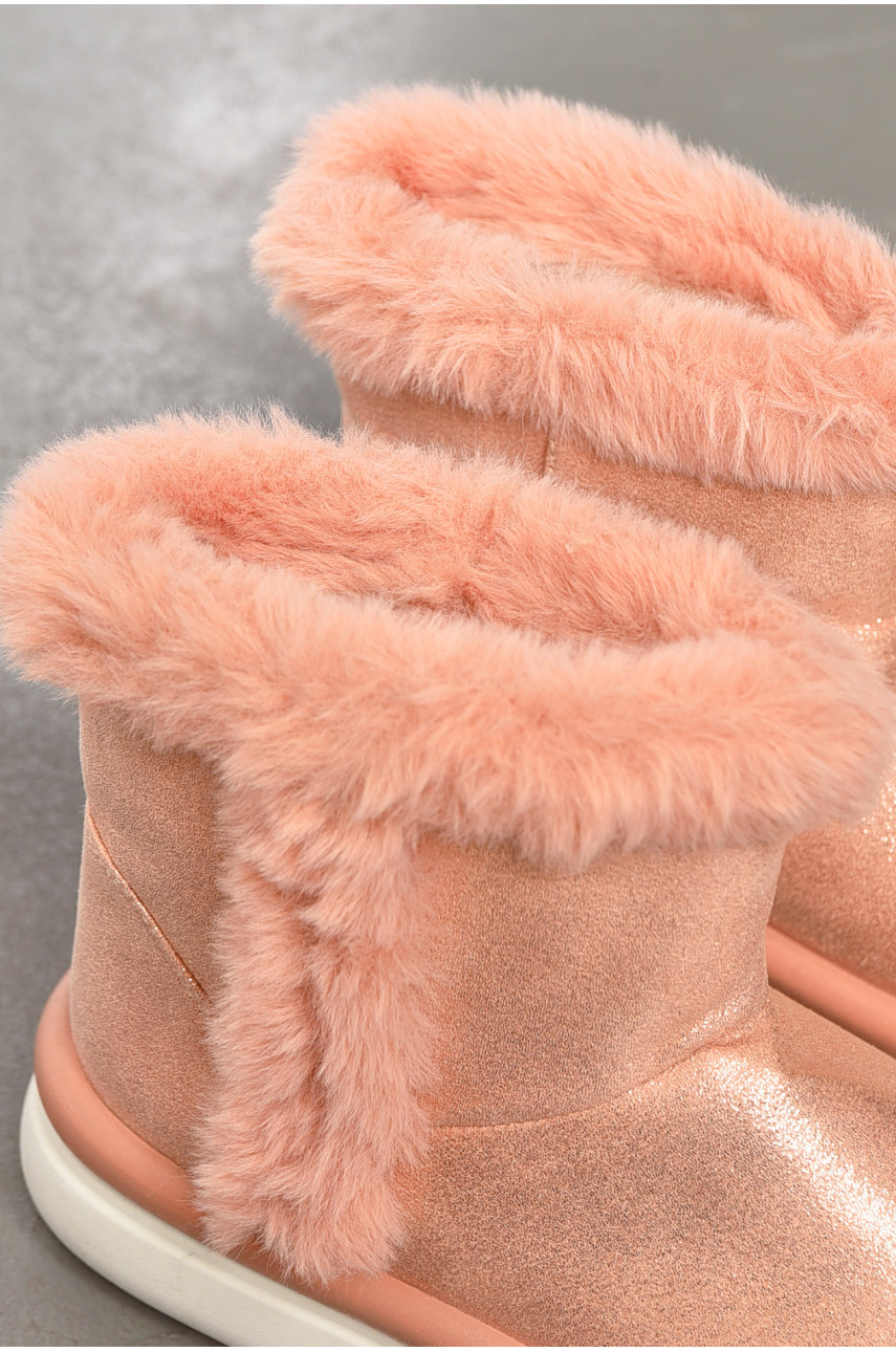 Уггі жіночі на хутрі рожевого кольору 2024-57-4 195164