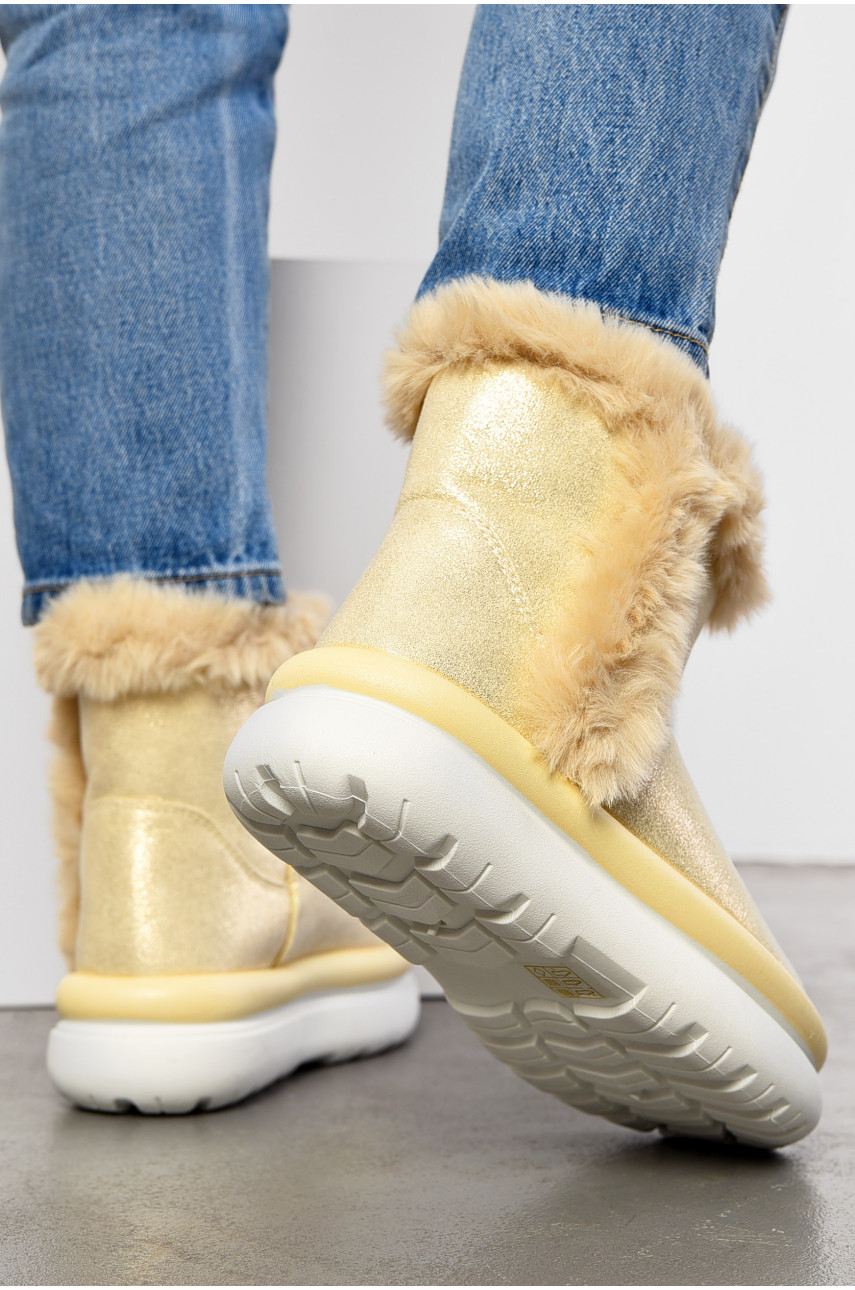 Угги женские на меху бежевого цвета 2024-57-3 195165