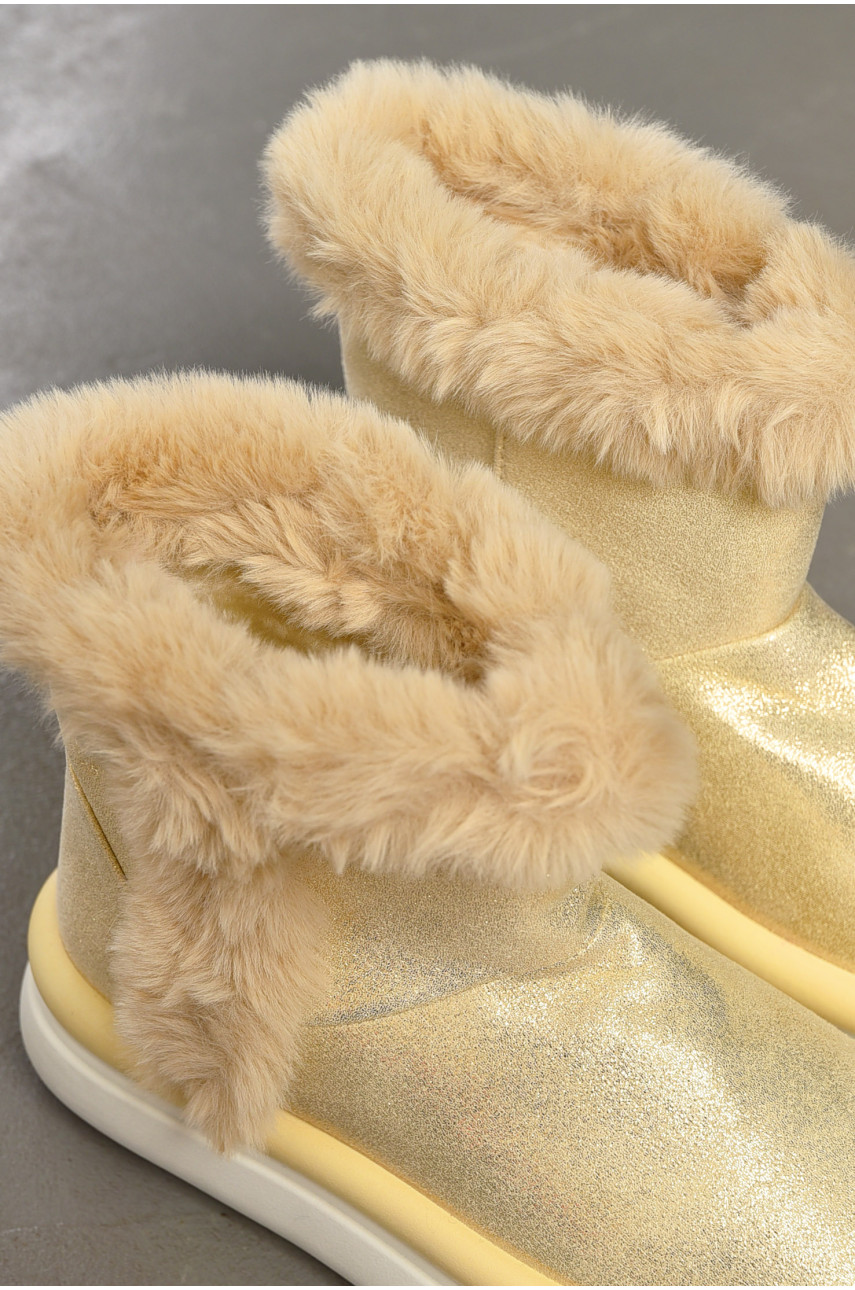 Угги женские на меху бежевого цвета 2024-57-3 195165