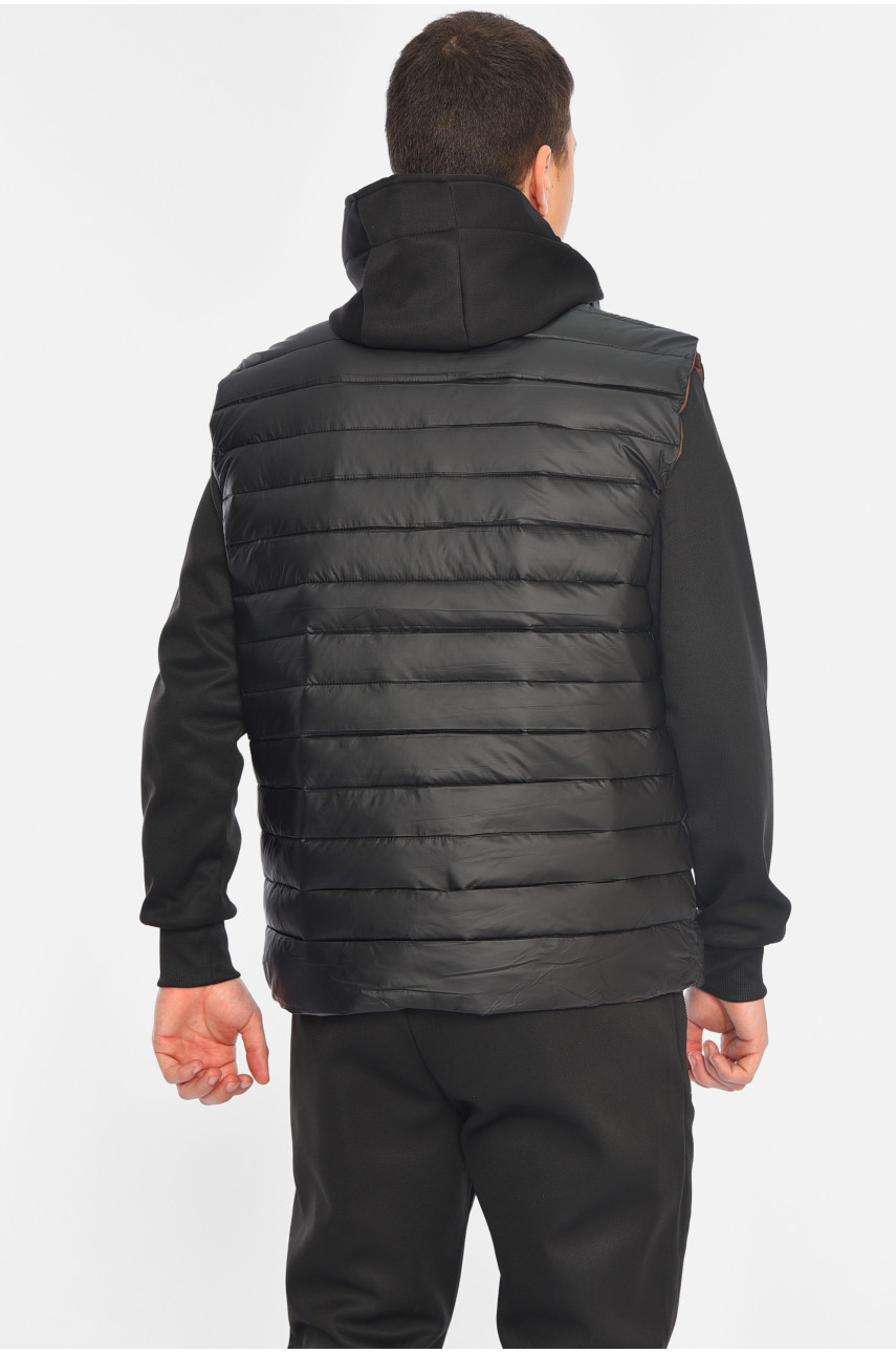 Жилетка мужская демисезонная черного цвета 32-1 195171 Жилетка мужская демисезонная черного цвета 32-1 195171