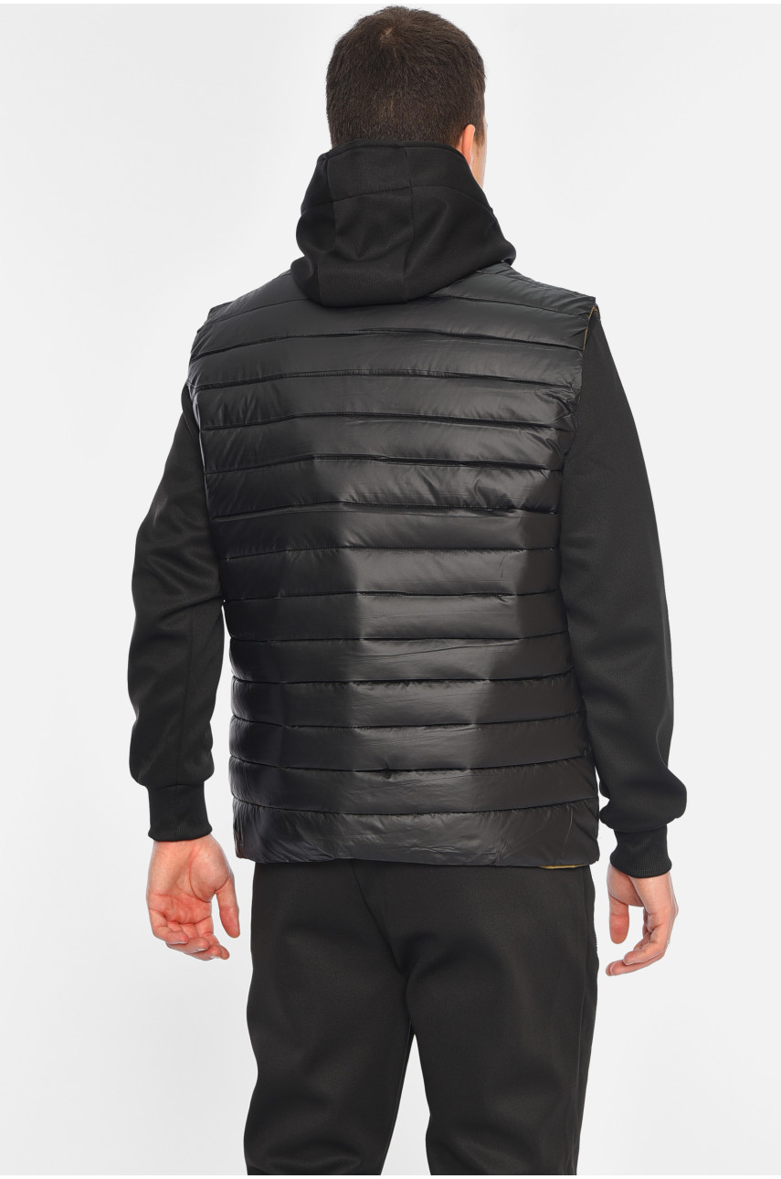 Жилетка мужская демисезонная черного цвета 32-1 195174 Жилетка мужская демисезонная черного цвета 32-1 195174