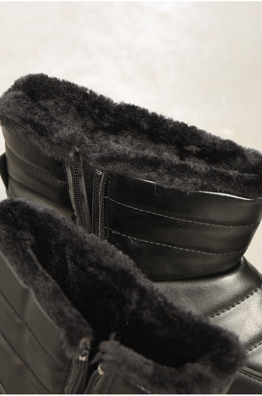 Дутики жіночі на хутрі чорного кольору 018-1 195188