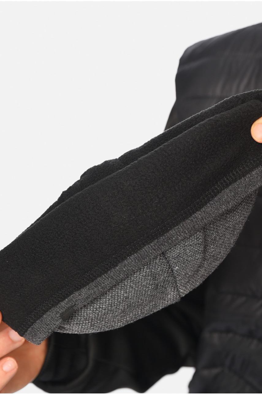 Шапка чоловіча на флісі сірого кольору 195189