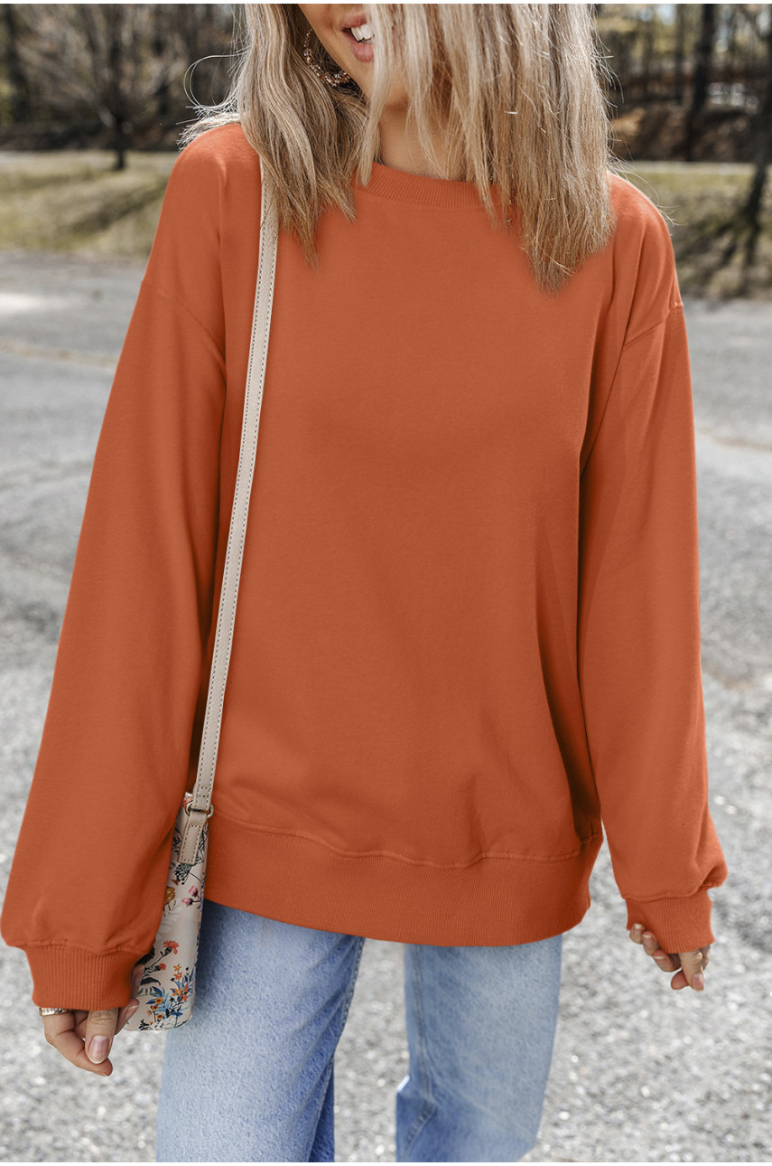 Свитшот женский оранжевого цвета 0742 195203