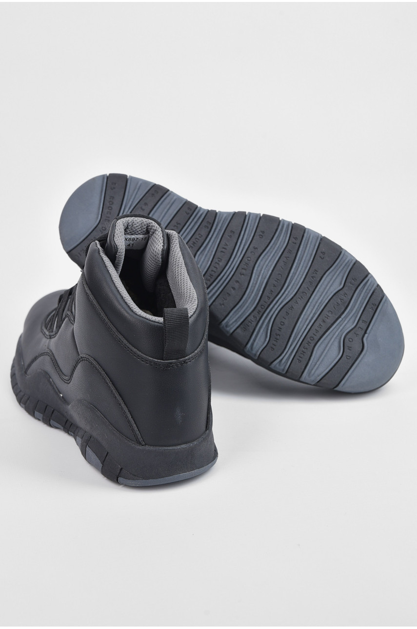 Кросівки чоловічі зима чорного кольору на хутрі 697-18 195204 Кросівки чоловічі зима чорного кольору на хутрі 697-18 195204