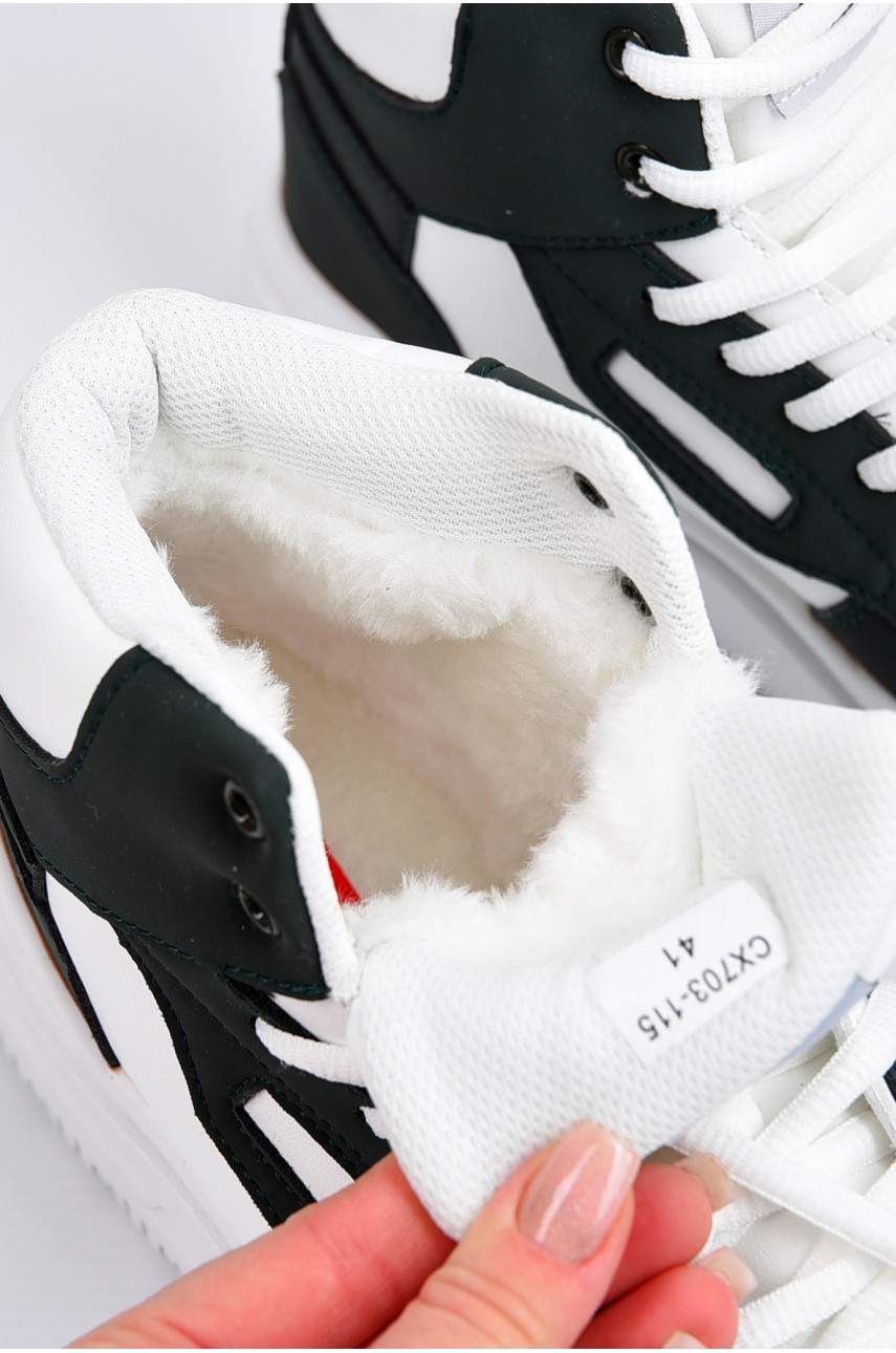 Кросівки чоловічі зимові чорно-білого кольору 703-115 195207 Кросівки чоловічі зимові чорно-білого кольору 703-115 195207