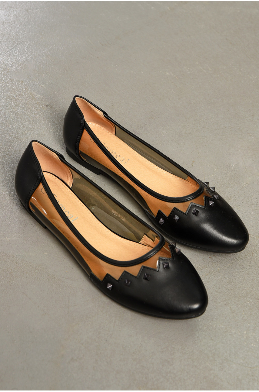 Балетки жіночі чорного кольору 19-56891 195217