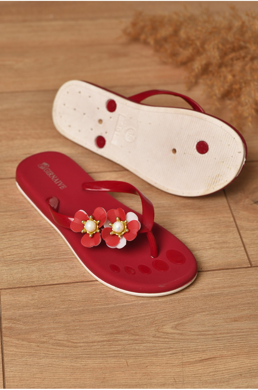 В`єтнамки жіночі гума бордового кольору 195231 В`єтнамки жіночі гума бордового кольору 195231