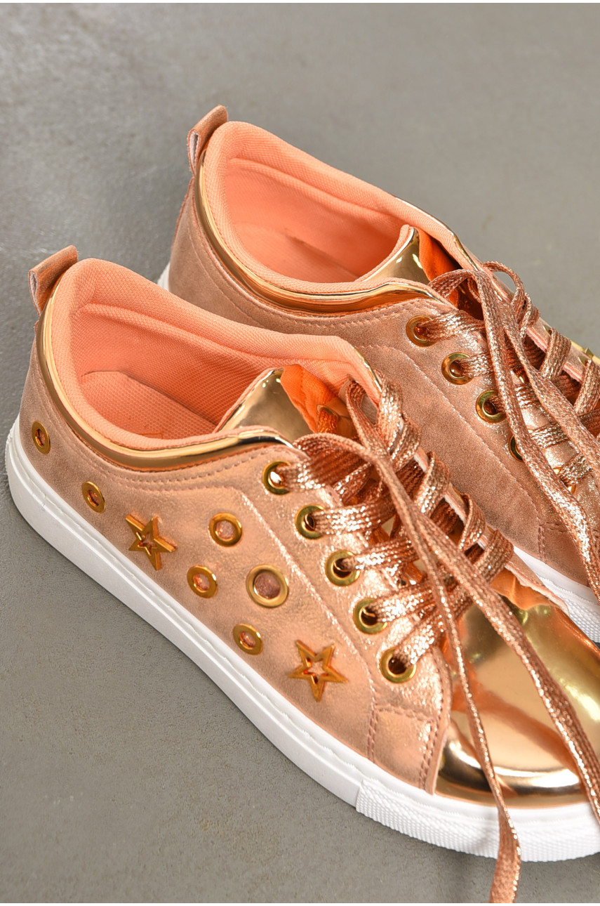 Кросівки жіночі рожевого кольору на шнурівці 18-50857 195309 Кросівки жіночі рожевого кольору на шнурівці 18-50857 195309