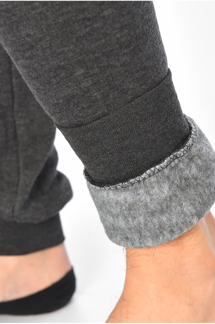 Підштанники чоловічі на флісі темно-сірого кольору А922 195372