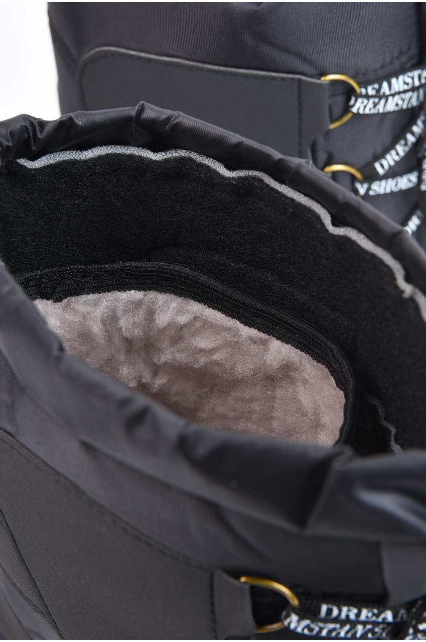 Дутики чоловічі піна на овчині чорного кольору БМ-10(02) 195376 Дутики чоловічі піна на овчині чорного кольору БМ-10(02) 195376