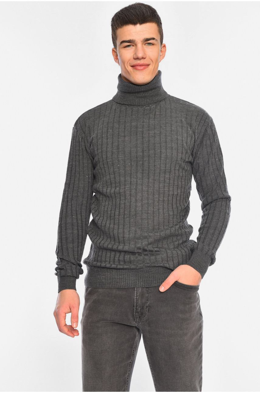 Гольф чоловічий темно-сірого кольору 4024-6 195384