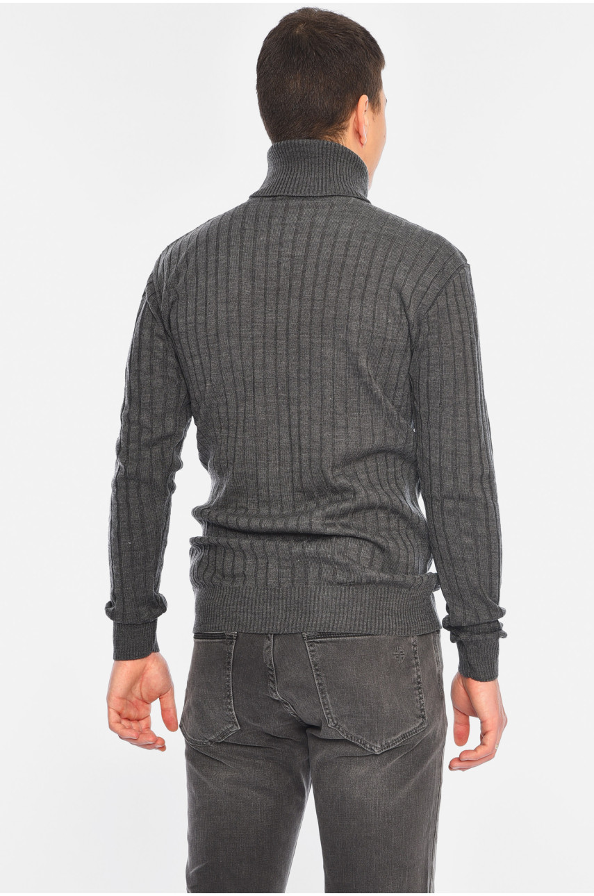 Гольф чоловічий темно-сірого кольору 4024-6 195384